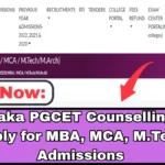 Karnataka PGCET 2025 Counselling Dates