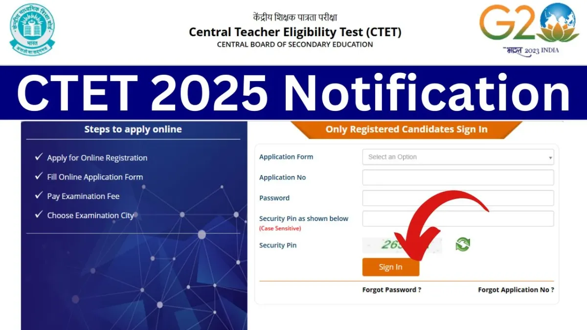 CTET December 2025 Notification Exam Date